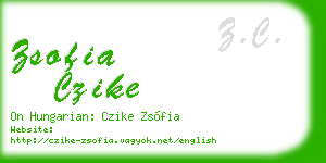zsofia czike business card