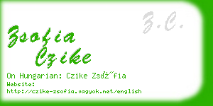 zsofia czike business card